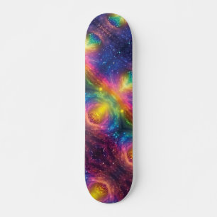 Skateboard Espace arc-en-ciel Vortex cosmique Abstrait nébula