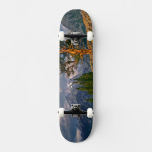 Skateboard États-Unis, Wyoming, Grand Teton NP. Le lever du s