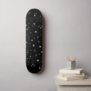 Skateboard Étincelles de lumière noir et blanc