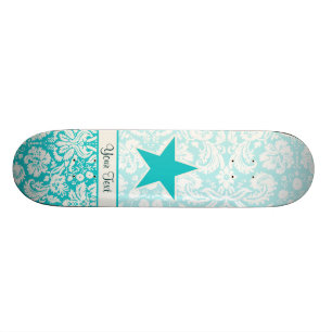 Skateboard Étoile turquoise
