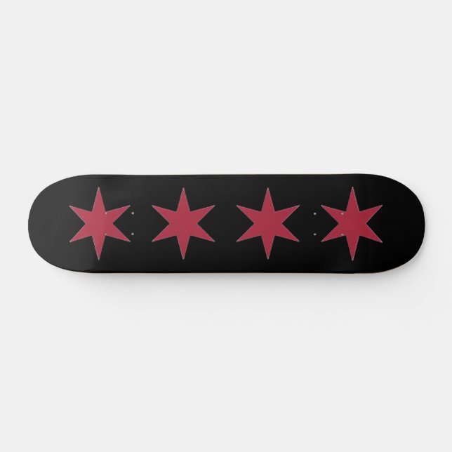 Skateboard Étoiles de Chicago (Horz)