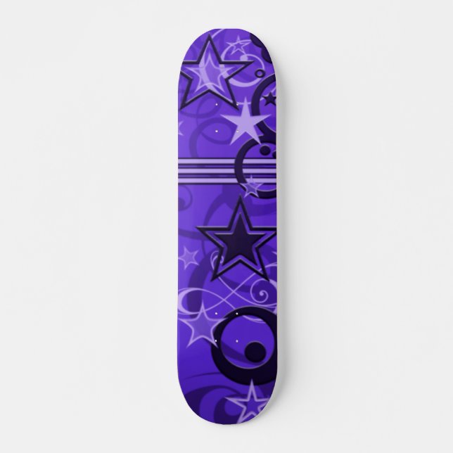 Skateboard étoiles et remous (Devant)