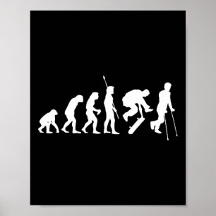 Skateboard Evolution Skateboarding Stunts Tricks C Poster