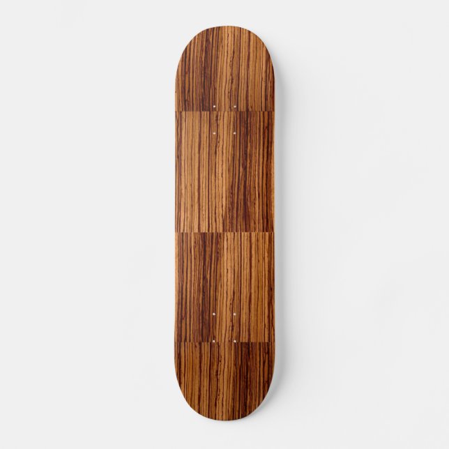 Skateboard Exécutif de fibre de bois de Zebrawood de Faux (Recto)