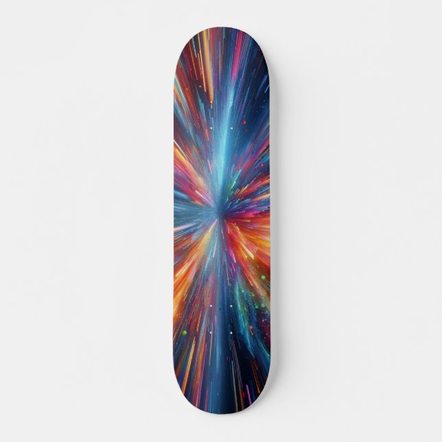 Skateboard Explosion de couleurs motif (Devant)