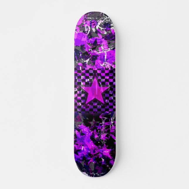 Skateboard Explosion de l'étoile violette (Devant)