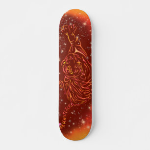 Skateboard Extraordinaire Tigre De Feu Courant À Galaxy Starr