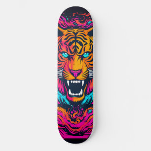 Skateboard Face de tigre de Flourescent