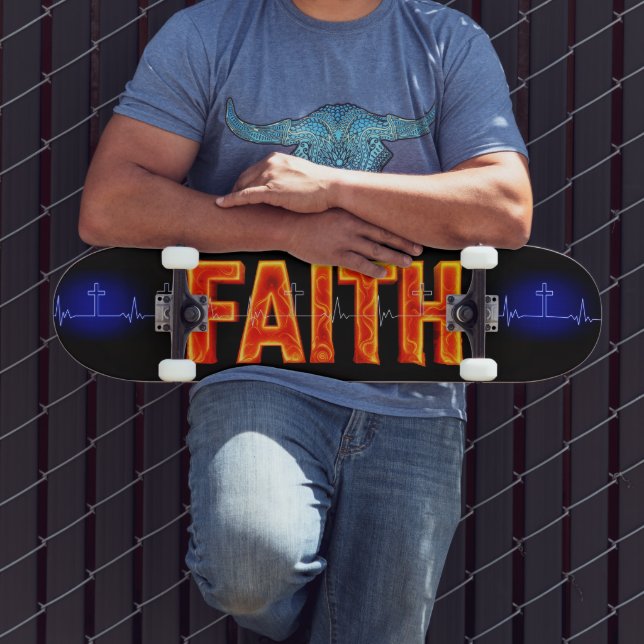 Skateboard Faith Cross Heartbeat (Extérieur 3)