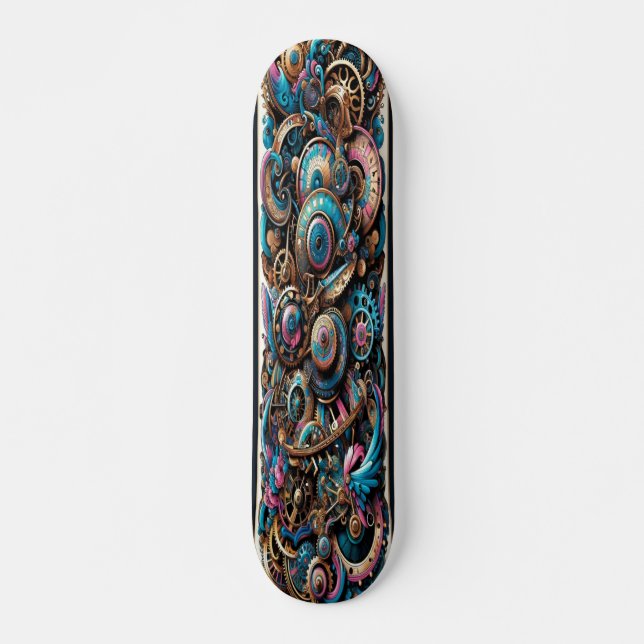 Skateboard "Fantasia de l'horloge" (Devant)