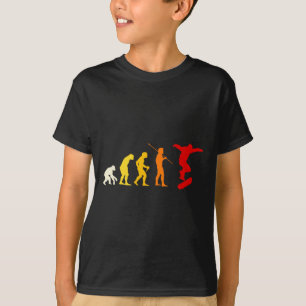 Skateboard Fashion Skater Gift Teenager Kids Outfi T-Shirt