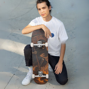 Skateboard Faucheuse en feu