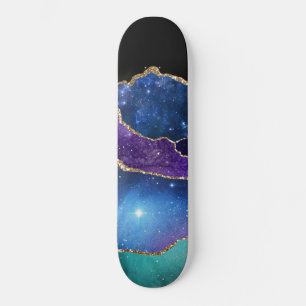 Skateboard Fausse Pierre d'agate Marbrée Galaxie Brillante Ét