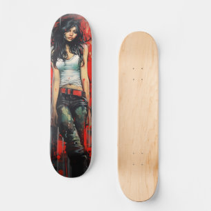 Skateboard Femme d'art urbain