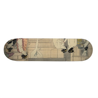Skateboard Femmes de bain public de Torii Kiyonaga