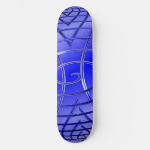 Skateboard Fer à Ligne Bleue Mince