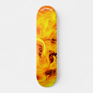 Skateboard Feu Et Flammes