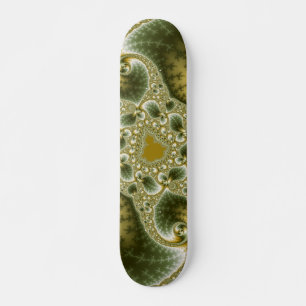 Skateboard Feuille Et Or - Art Fractal