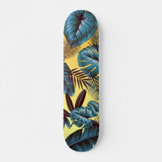 Skateboard Feuilles tropicaux colorés