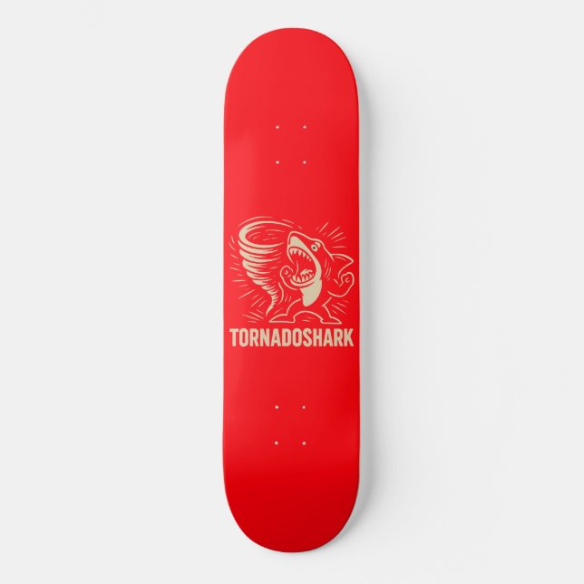 Skateboard Fierce requin tornade conception d'art pour viral (Recto)
