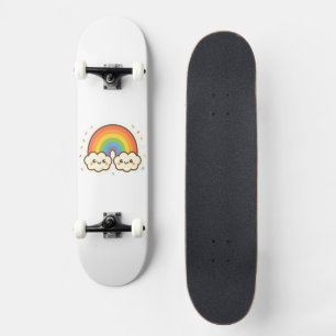 Skateboard Fierté arc-en-ciel colorée Kawaii
