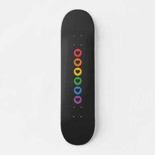 Skateboard Fierté LGBT   Design arc-en-ciel coloré