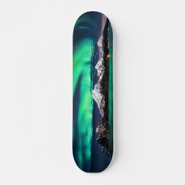 Skateboard Fille Cool Aurora de la montagne de neige (Devant)