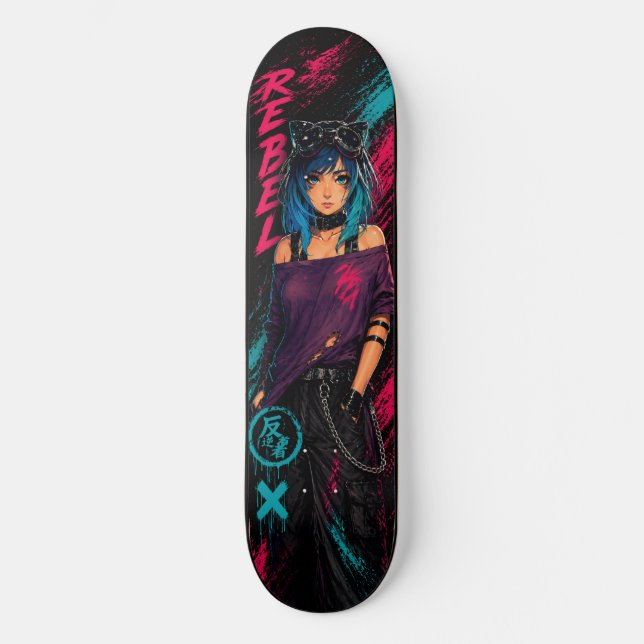 Skateboard Fille d'anime (Recto)