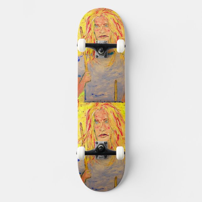Skateboard fille de batteur la plus cool (Recto)