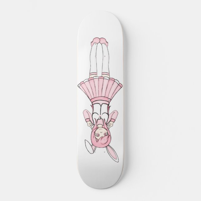 Skateboard Fille de lapin rose mignonne d'Anime Lolita (Recto)