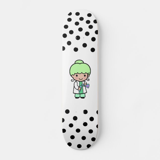 Skateboard Fille de scientifique (Recto)