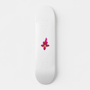Skateboard Fille Design, Or Léger, Rouge Purplish