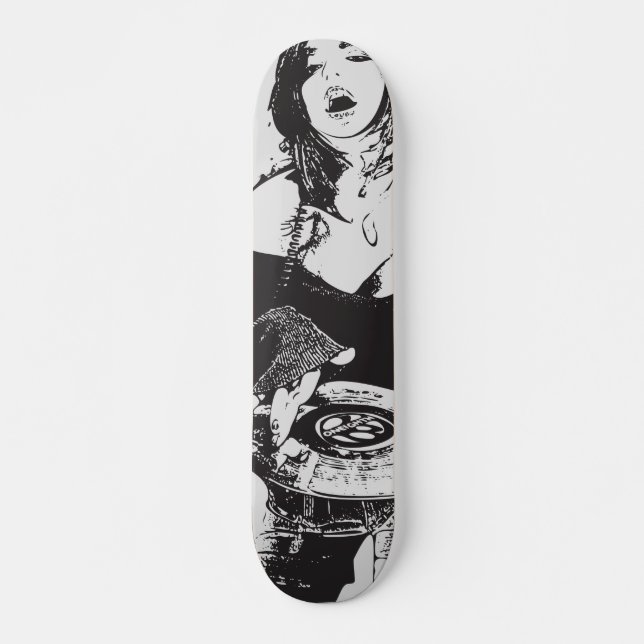 Skateboard FILLE DU TÉLÉPHONE AVEC VINYLE. ONHUITIÈME Origina (Devant)