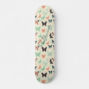 Skateboard Fille mignonne Pastel Butterfly Chic