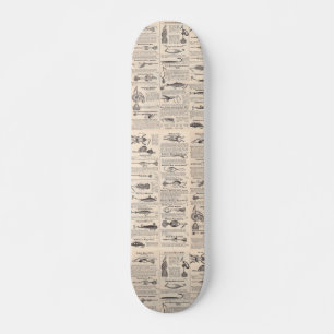 Skateboard Fishing Lures Advertising Fisherman Art