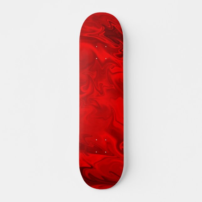 Skateboard Flame rouge en marbre gras (Devant)