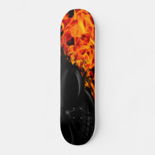 Skateboard Flames avec Squelette