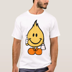 Skateboard Flamme Cartoon   T-Shirt