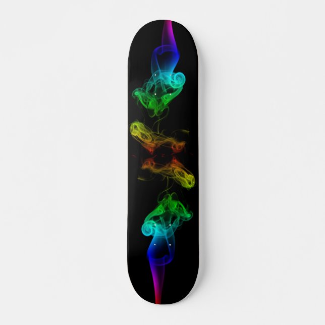 Skateboard Flamme d'arc-en-ciel (Devant)