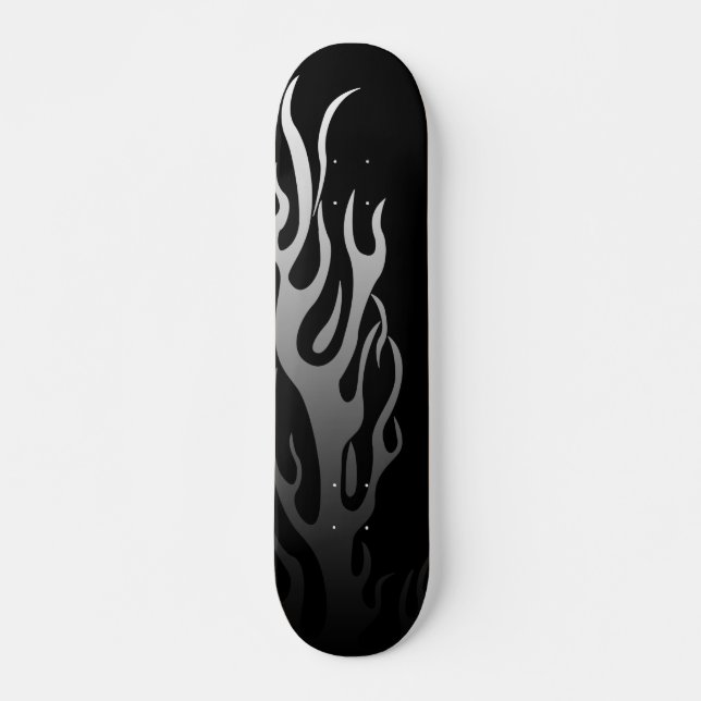 Skateboard flamme foncée (Devant)