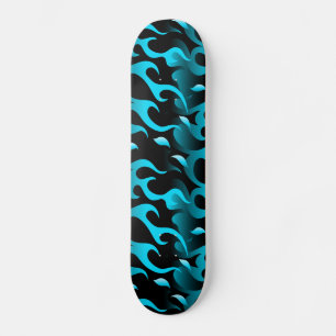 Skateboard Flammes bleues chaudes