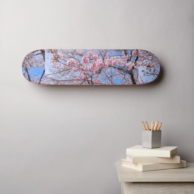 Skateboard Fleur de cerisier Sakuras Oriental Floral Natural (Art mural (Horz))