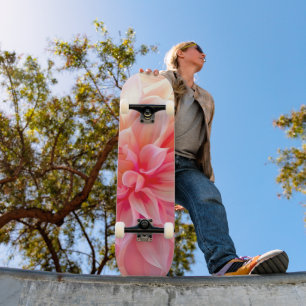 Skateboard Fleur de dahlia brune de Pêche