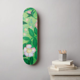 Skateboard Fleur de Rosa Canina Rose sauvage