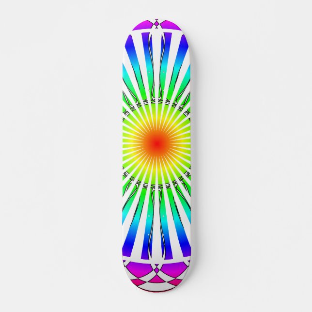Skateboard Fleur d'été (Devant)
