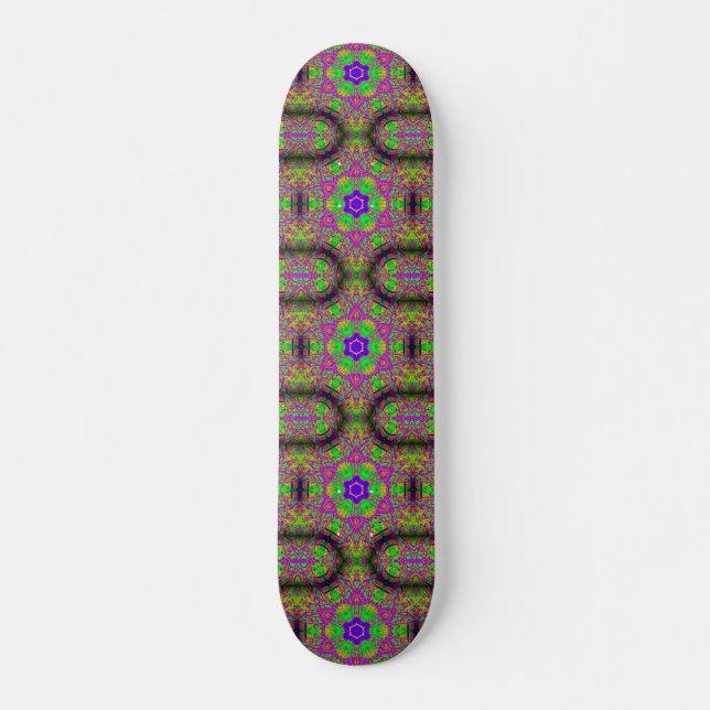 Skateboard Fleur/étoiles super de style hippie (Devant)