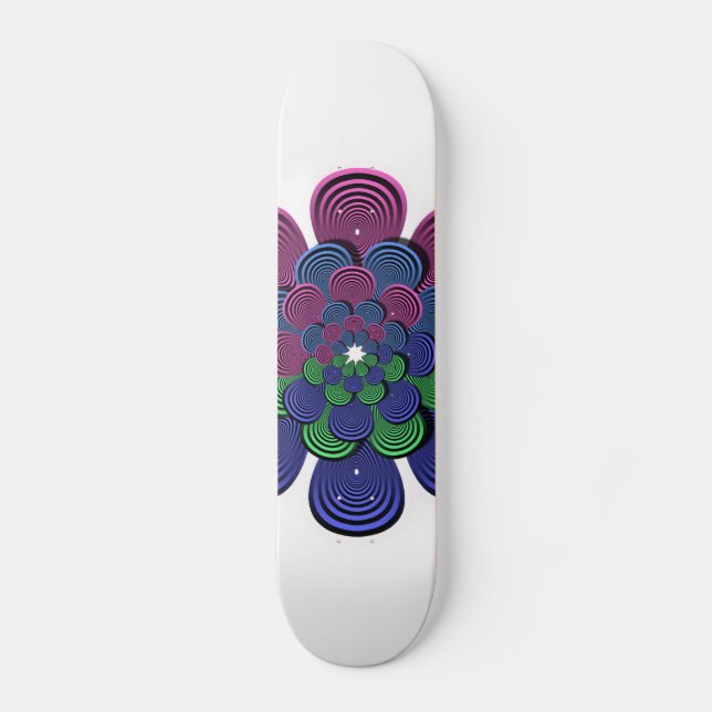 Skateboard Fleur fractale (Recto)