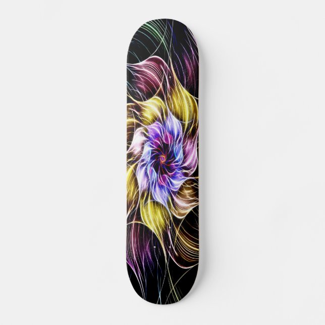 Skateboard fleur fractale (Recto)