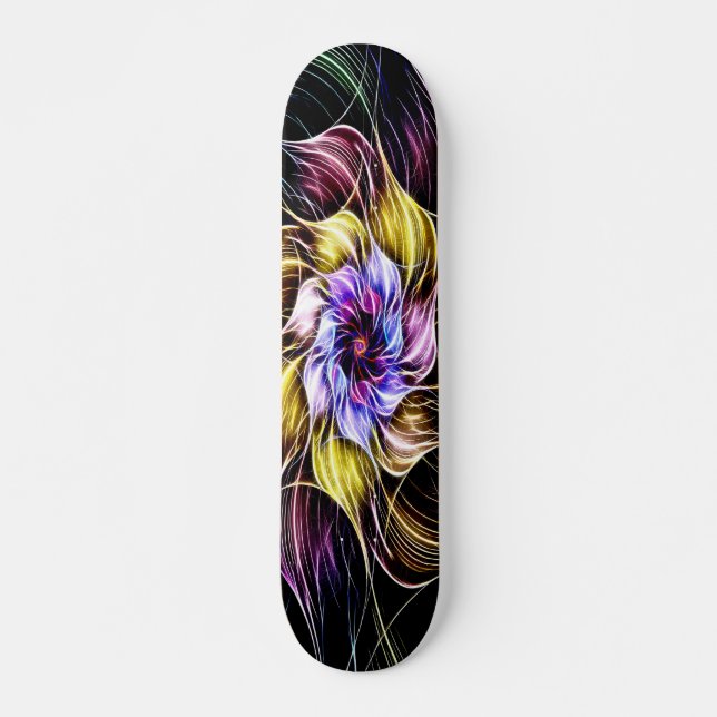 Skateboard fleur fractale (Devant)