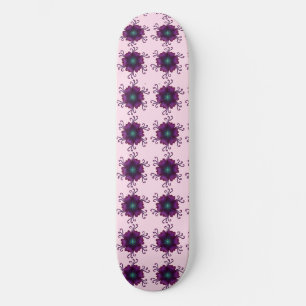 Skateboard Fleur magenta en fleurs Fleur botanique moderne